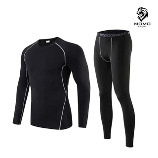 เสื้อรัดกล้ามเนื้อเเขนสั้น กางเกงรัดสั้น กางเกงรัดสั้นยาว PROCOMBAT ออกกำลังกาย สำหรับกีฬา ระบายอากาศดี