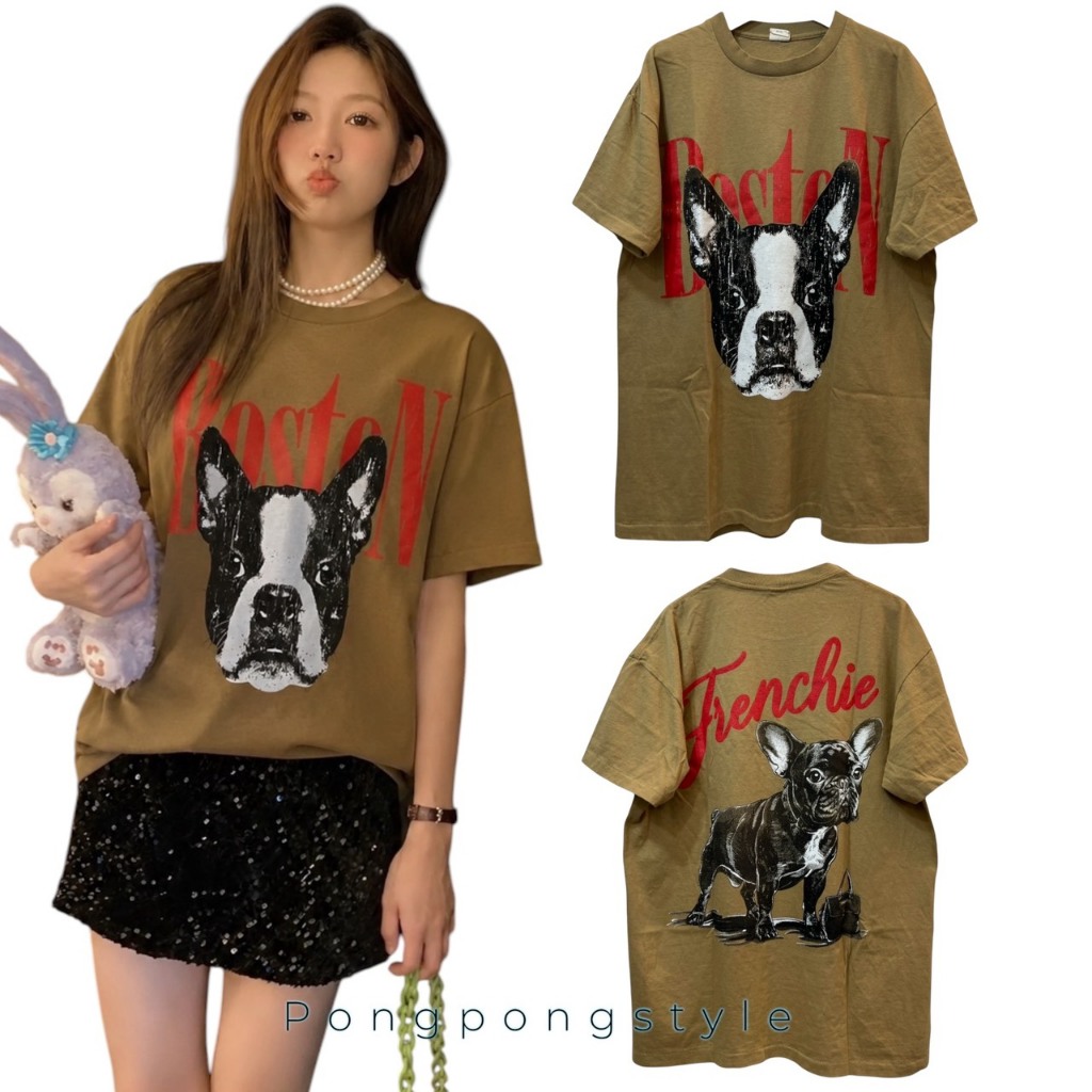 เสื้อยืดผ้าฟอกวินเทจ ทรงโอเวอร์ไซส์ Unisex งานผ้า Cotton100  งานใหม่ ทำเก่า ผ้าฟอกเฟดนุ่มไร้ตะเข็บข้าง สกรีน หน้าหลัง