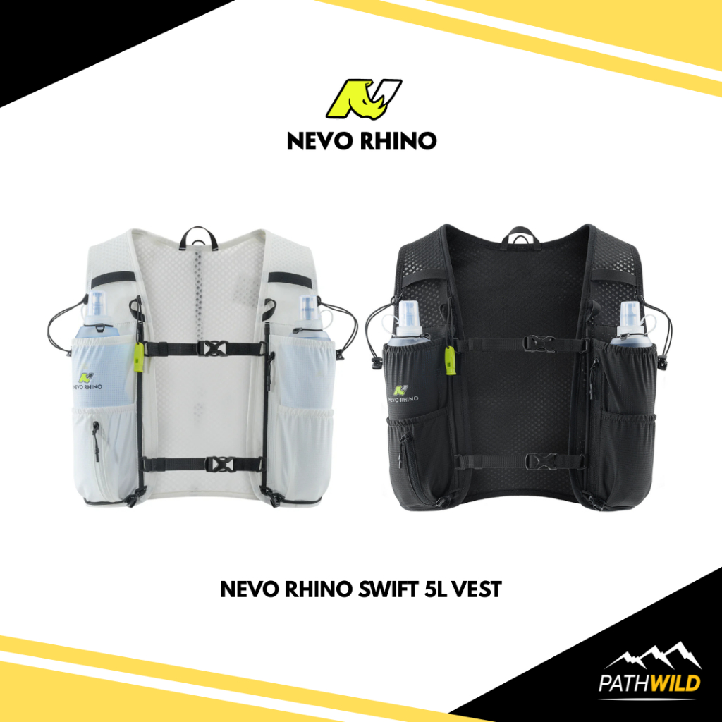 NEVO RHINO SWIFT 5L VEST #9309 เป้น้ำขนาด 5 ลิตร พร้อมขวดนิ่ม 500ml 2ขวด น้ำหนักเบา ระบายอากาศดี ทนทาน
