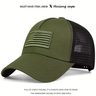 แฟชั่นเบสบอลหมวกอเมริกาธง Snapback หมวกปรับสำหรับกีฬากลางแจ้งหมวก Hip Hop หมวกอินเทรนด์สีทึบ
