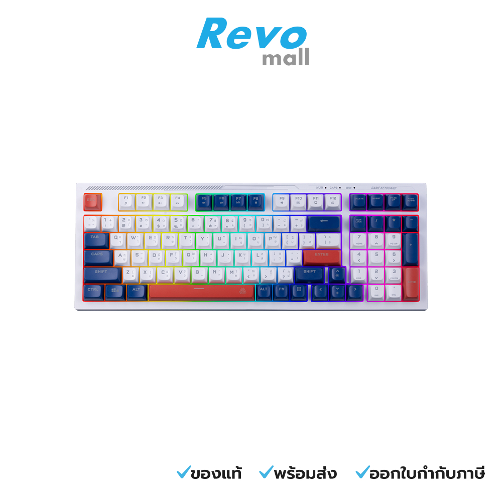 EGA คีย์บอร์ดเกมมิ่ง สี WHITE/BLUE รุ่น Type K10