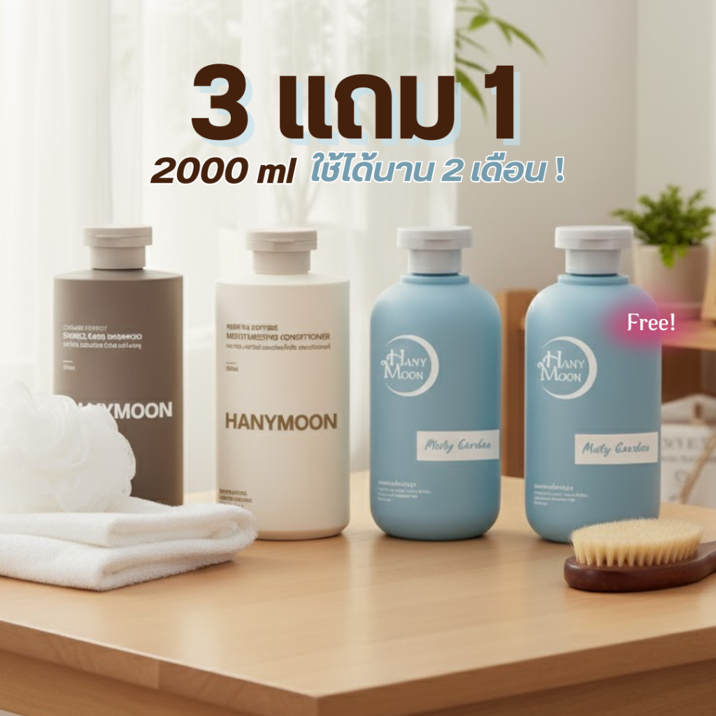 【HANYMOON】 ขายดีสุด! แชมพู ครีมนวดผม ครีมอาบน้ำ ยาสระผม เคราติน บำรุงผม/ผม Anti-dandruff moisturizing ceramide repair
