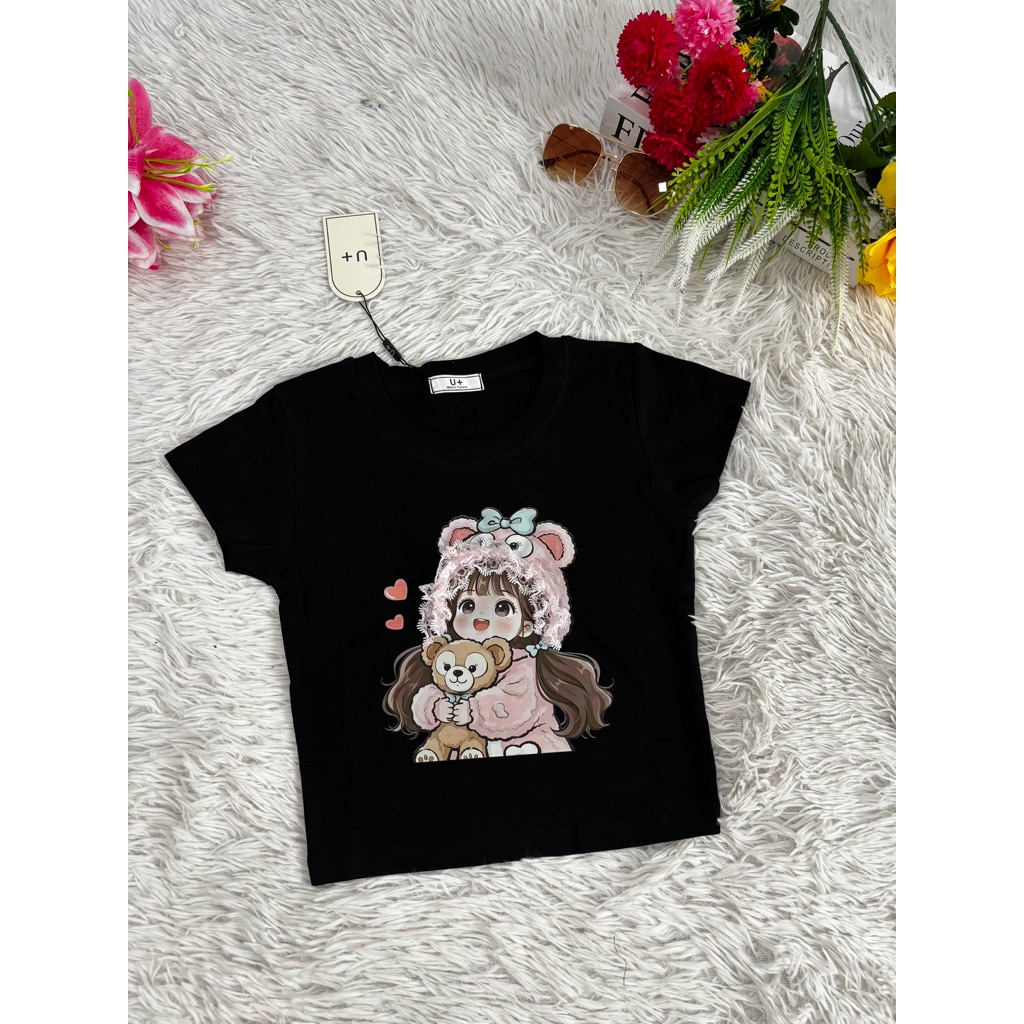 งานเสื้อครอปแต่งอะไหล่ป้ายU+ งานตัวสั้นเนื้อผ้ายืด(เข้าใหม่) 🎉🎉ป้ายยูผ้ายูนิโค