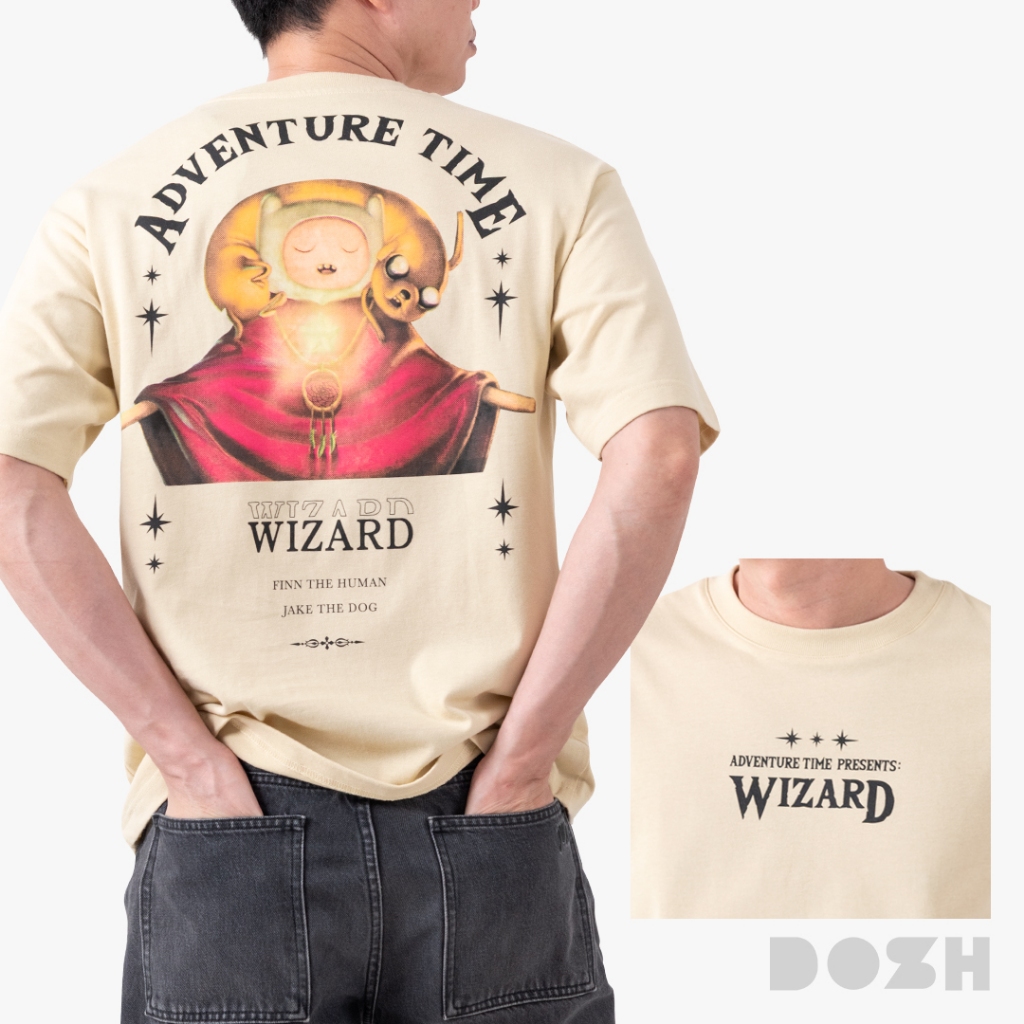 DOSH MEN'S OVERSIZED T-SHIRTS ADVENTURE TIME เสื้อยืดโอเวอร์ไซส์ DATMT5017-CR (M-2XL)