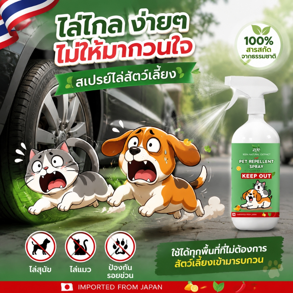 สเปรย์ไล่แมว ไล่แมว แค่ฉีดจุดที่ฉี่ หมาแมวหันหลังหนีทันที สเปรย์ไล่หมา ใช้ได้ทั้งสุนัขและแมว ออกฤทธิ์ยาวนาน