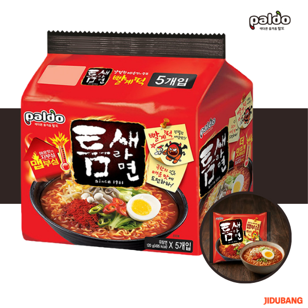 팔도 틈새라면 Paldo Teumsae Ramen (120g x 5) 1pack พัลโด ทึมเซรามยอน รามยอน