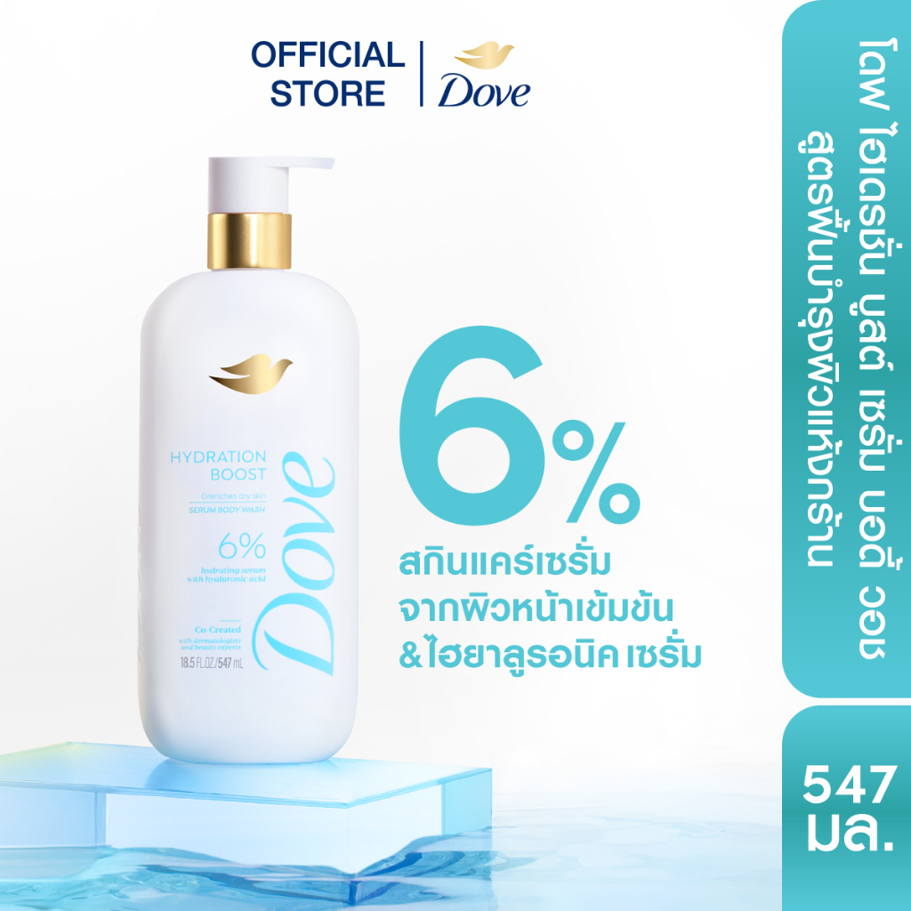 ใหม่! โดฟเซรั่มอาบน้ำ ไฮเดรชั่น บูสต์เซรั่ม บอดี้วอช ขนาด 547มล. x1-x2