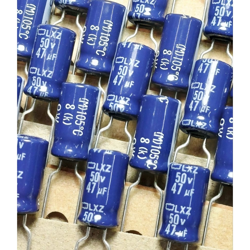 Nippon LXZ 47uf 50v (ราคา10ตัว)  Capacitor ตัวเก็บประจุ คาปาซิเตอร์