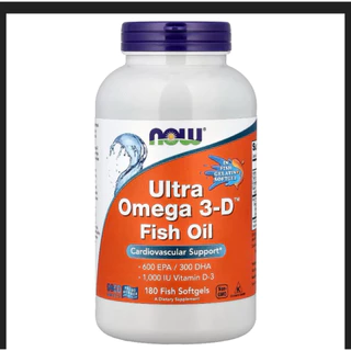 พร้อมส่ง - NOW Foods, Ultra Omega 3-D™ Fish Oil , 90 Fish Capsules (BBF 09/2029)