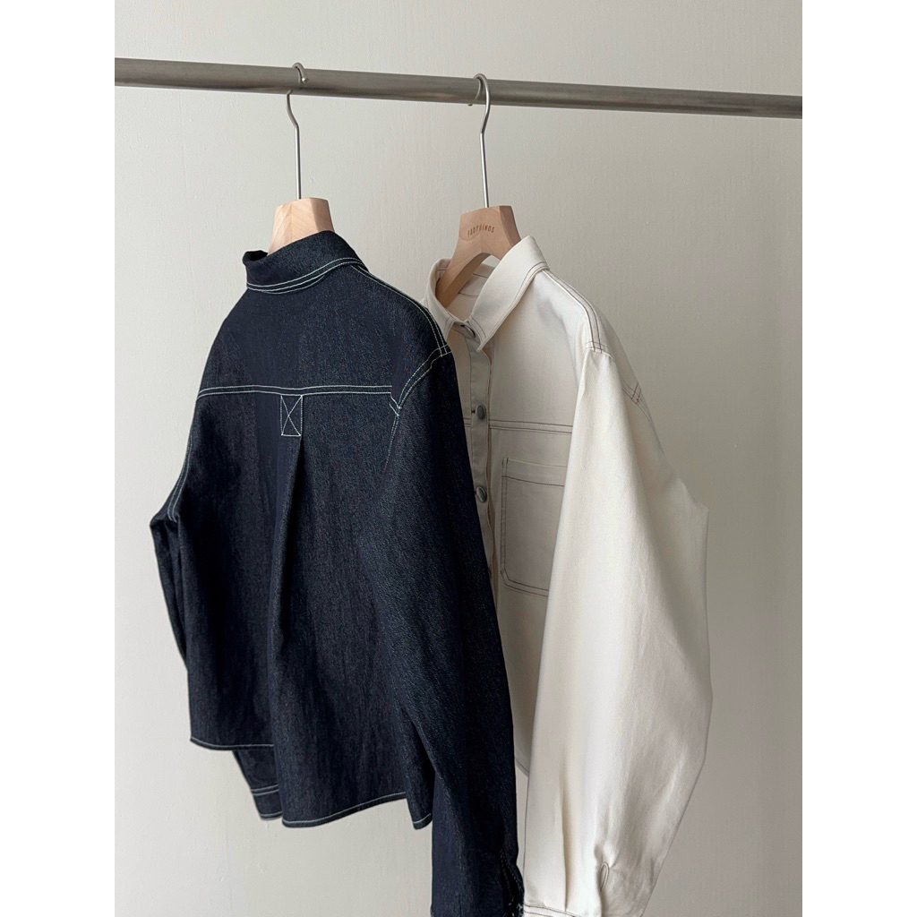 FADTHINGS : Japchae denim jacket 🥟🍅 2 colors