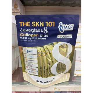 The SKN 101 Juveglass8 Collagen Plus เดอะ เอส เค เอ็น หนึ่ง ศูนย์ หนึ่ง คอลลาเจนพลัส ดร.ของขวัญ 1 ห่อ 15 ซอง