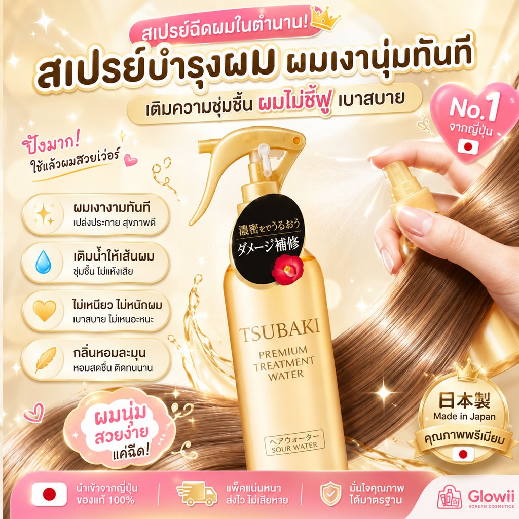 TSUBAKI PREMIUM TREATMENT WATER พร้อมส่ง ของแท้100%