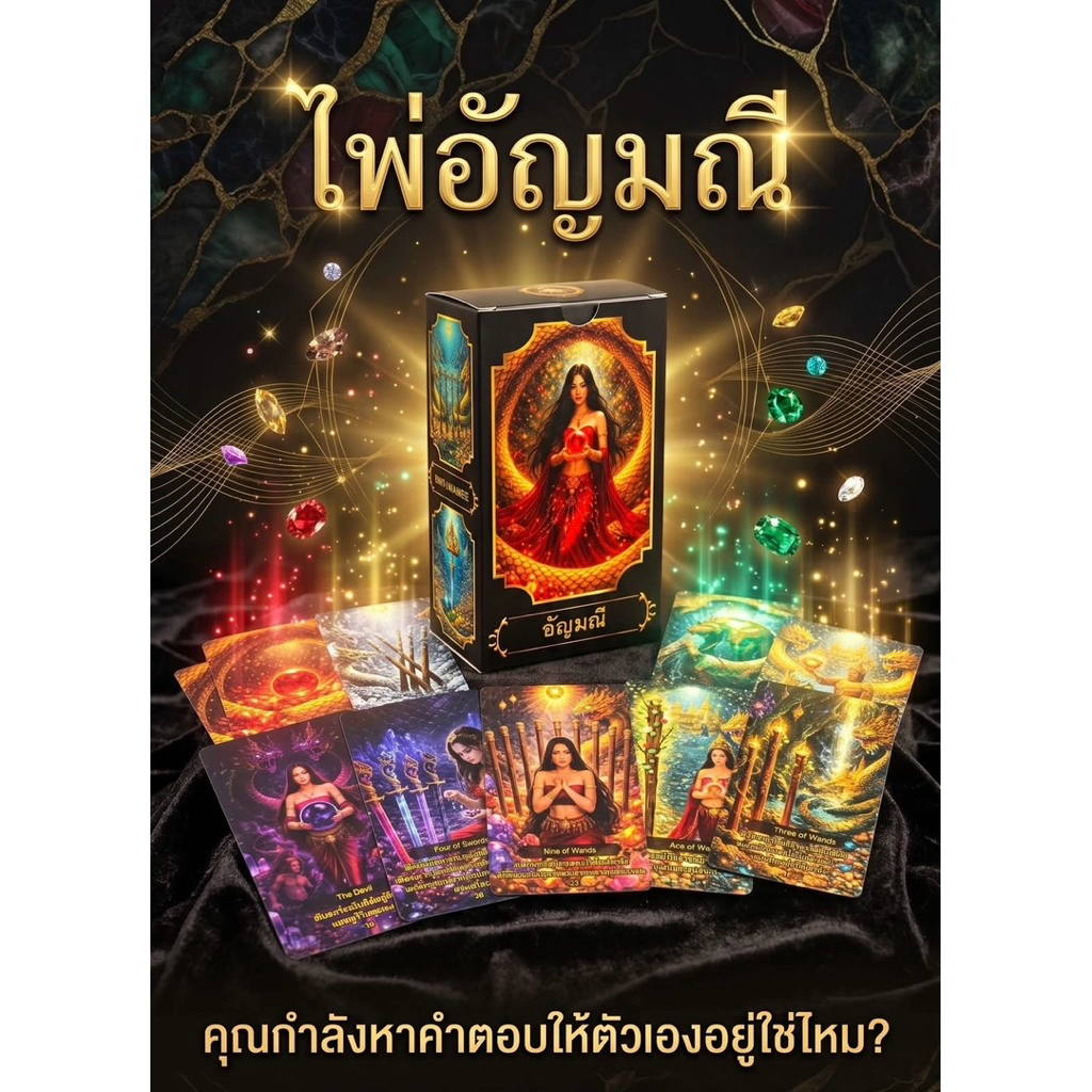 ไพ่อัญมณี ถูกออกแบบให้เข้าใจง่าย เห็นภาพแล้วเชื่อมโยงคำทำนายได้ทันที เหมาะทั้งสำหรับมือใหม่และนักพยากรณ์มืออาชีพ