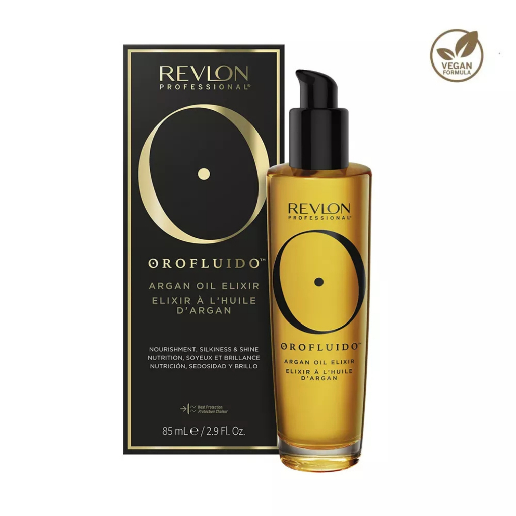 REVLON เรฟลอน โปรเฟสชั่นนอล ออโรฟลูอิโด เอลิเซียร์ รีมาร์คคะเบิล ซิลกี้เนส แอนด์ ไชน์