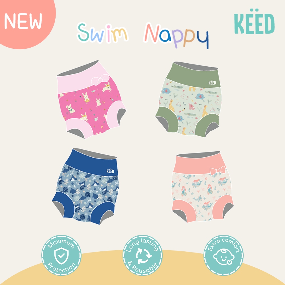 ✨NEW✨ KEED : Swim Nappy กางเกงกันอึ ลายน่ารัก 4ลาย