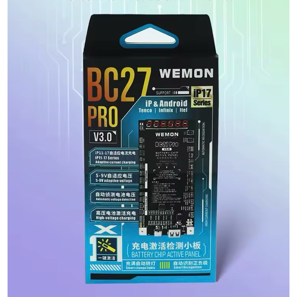 WEMON BC27 Pro V3.0 บอร์ดตรวจสอบและกระตุ้นแบตเตอรี่  iPhone