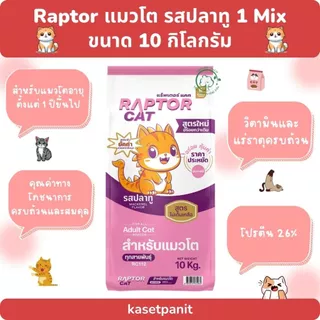 Raptor Cat แร็พเตอร์ แมวโต รสปลาทู 1 mix (10 kg)