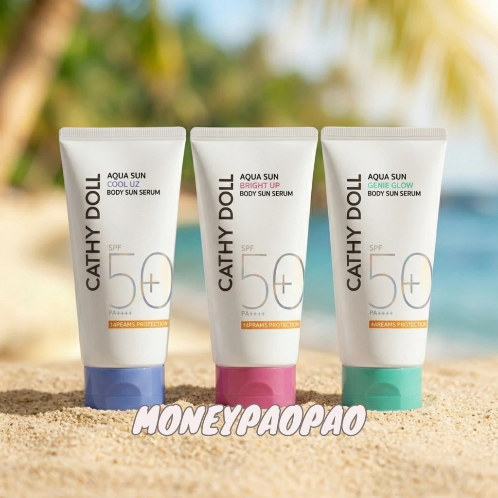 Cathy Doll Aqua Sun Body Sun Serum SPF50+ PA++++ เซรั่มกันแดดผิวกาย (เลือก 3 สูตร: โทนอัพ / สูตรเย็น / ผิวโกลว์)