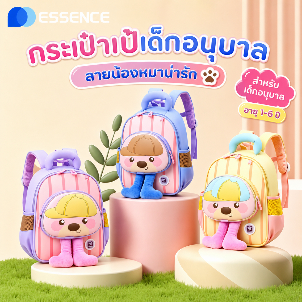 กระเป๋านักเรียน ka'tong น้ำหนักเบากันน้ำสำหรับเด็กน่ารักเหมาะสำหรับเกรด 1-6