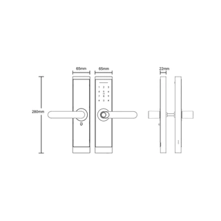 [NEW] ISON Digital Door Lock กลอนประตูดิจิตอลล็อก ติดแทนมอลทีส รุ่น SSL-M5101 BL อีสออน ไม่รวมติดตั้งรับประกัน 18 เดือน