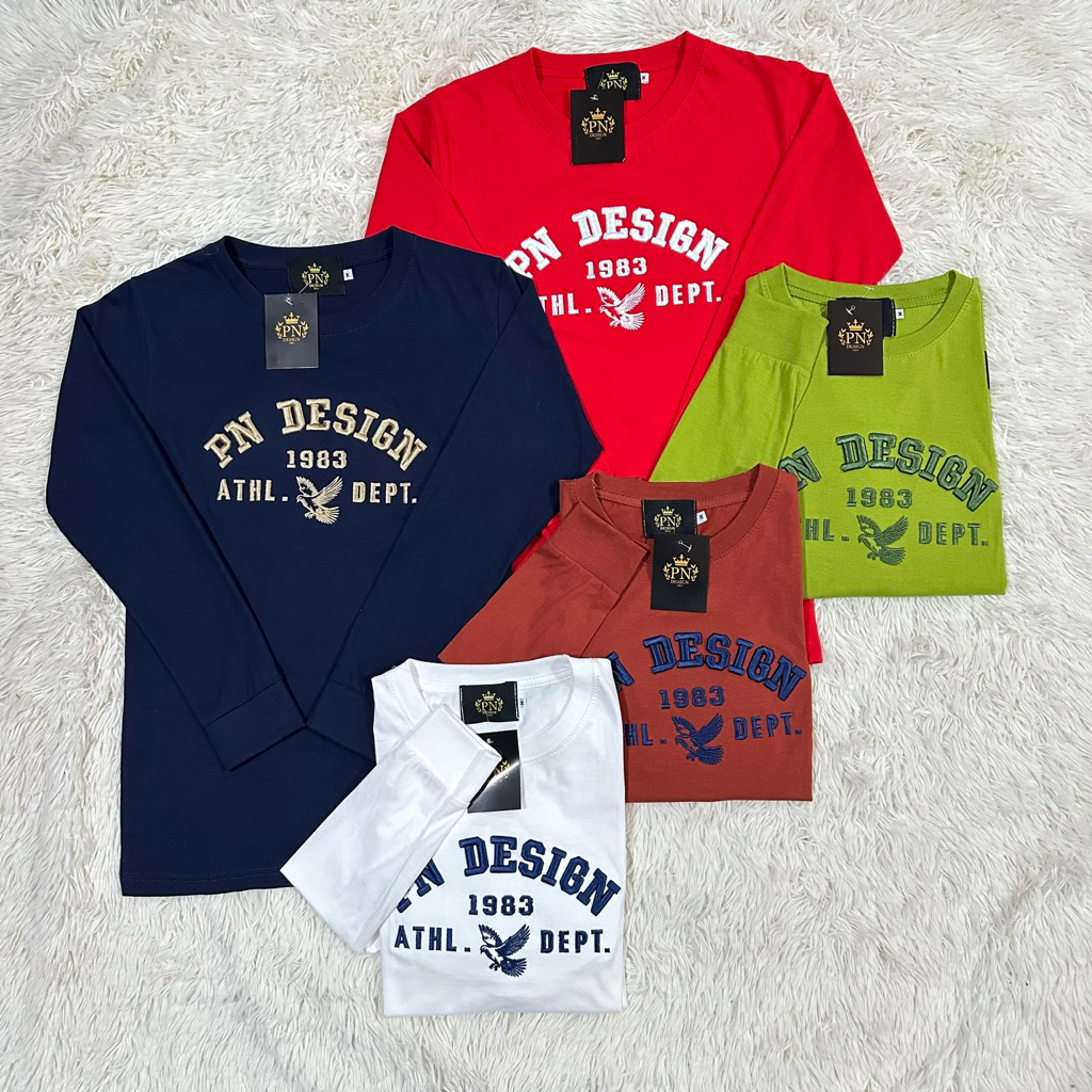 เสื้อแขนยาวจั้มPN DESIGN(โค้งดีไซน์)&PPแขนยาวจั๊ม(ปัก5ดาว) S-4xl หญิงชายใส่ได้ คอกลม