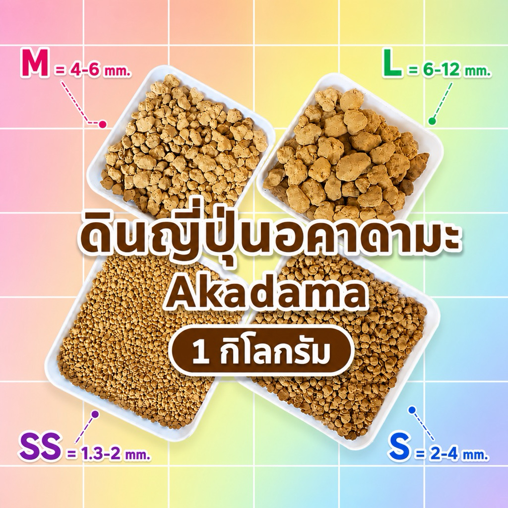 (1 กิโลกรัม) ✅ ดินญี่ปุ่นอะคาดามะ Akadama