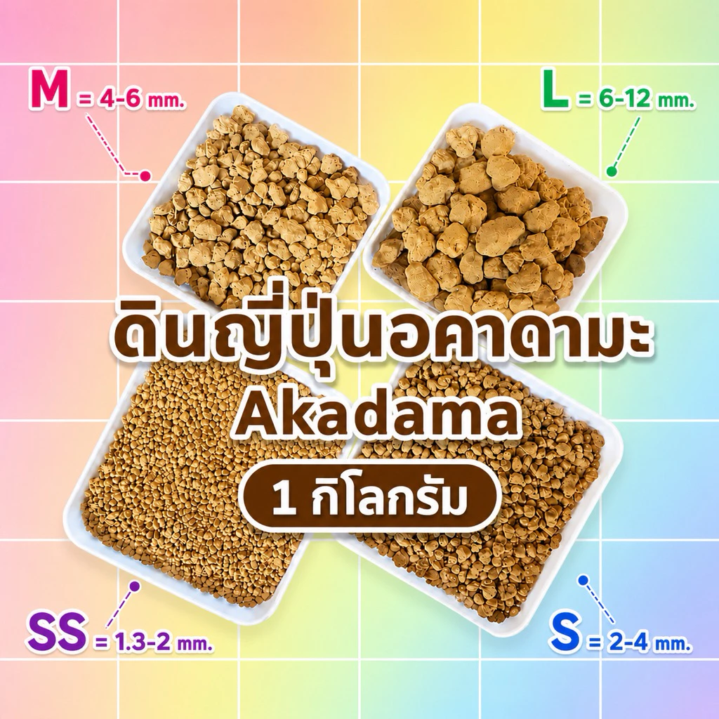 (1 กิโลกรัม) ✅ ดินญี่ปุ่นอะคาดามะ Akadama