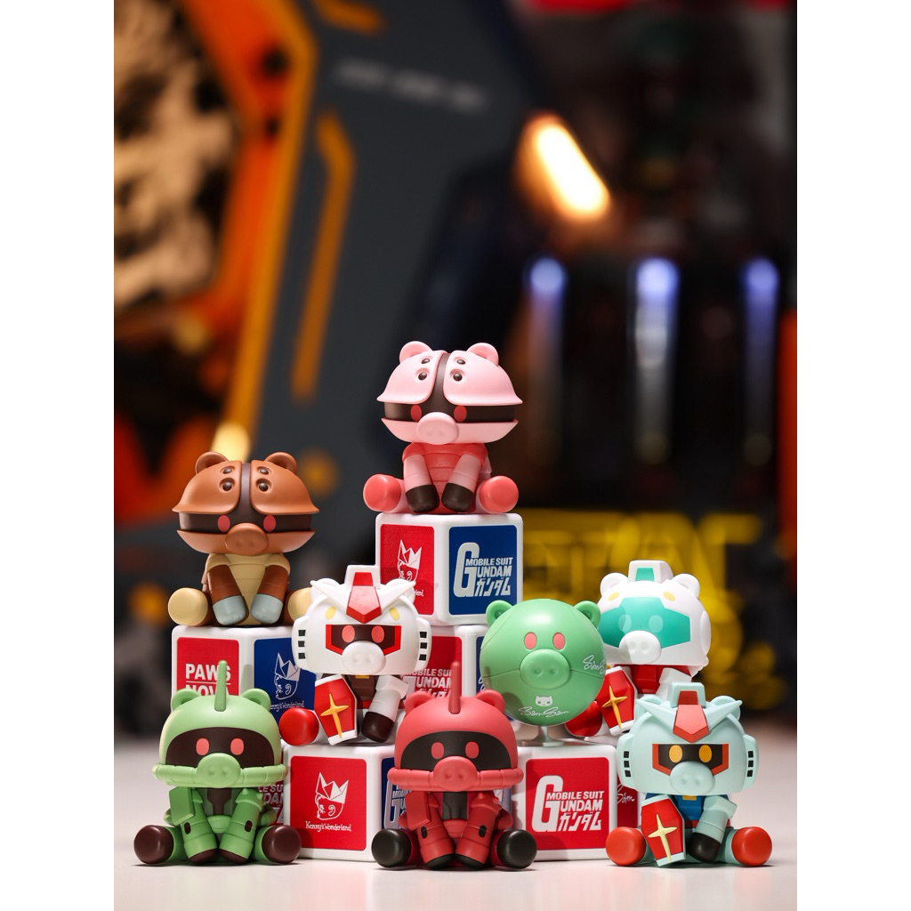 พร้อมส่ง 🐷 PAWS NOVA × Mobile Suit Gundam Blind Box แบบจุ่ม