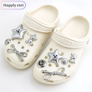 happy step Gร้านไทยจำหน่ายเป็นเช็ต *เฉพาะตัวติดรองเท้า,มาพร้อมกับความสดใส,แฟชั่น,แต่งรองเท้า,พร้อมส่งจากไทย,มาแรง