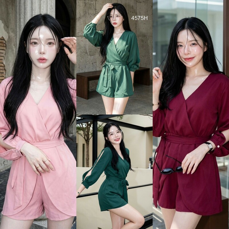 จั้มสูทขาสั้น LSP แขนผ่า NL4575