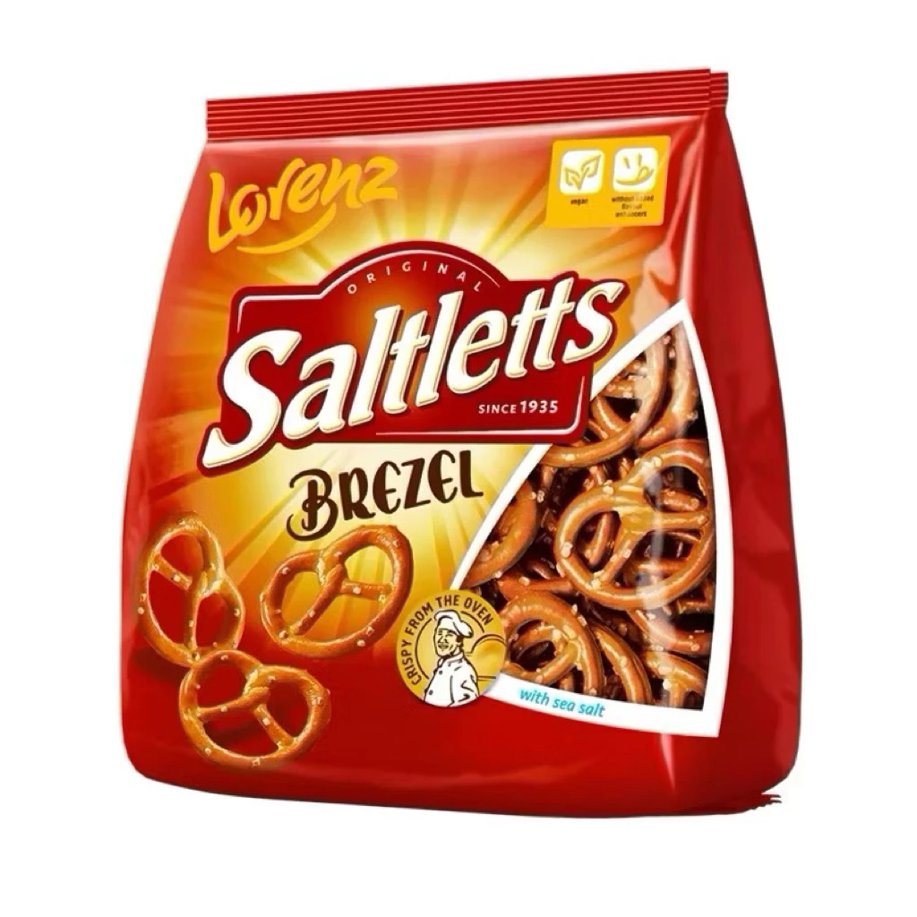 Lorenz Saltletts Sticks Brezel Cocktail ลอเรนซ์ ขนมปังอบกรอบรสเกลือ เพรซเซล ขนาด150 กรัม