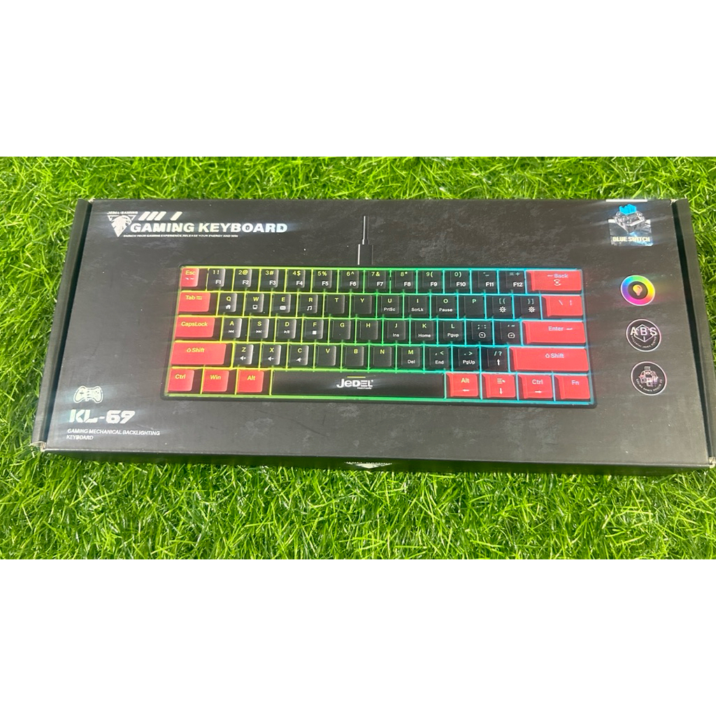 keyboard kl-69 gaming keyboard สีดำแดง