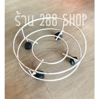 ฐานวางถังแก๊สเหล็ก มีล้อ ใช้กับถังขนาด 15 กก