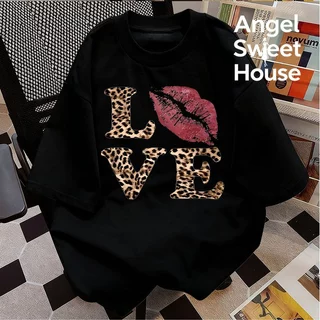 (จัดส่งตลอด 24 ชั่วโมง）Angle Official เสื้อยืดผู้หญิง Oversize Y2K สายฝอ Streetwear เสื้อแฟชั่นผู้หญิง L66