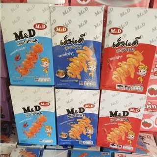 ❗❗m&d บุกกรุบปรุงรสหมาล่า/รสทะเลต้มยำอร่อยเคี้ยวเพลิน1กล่องมี12ซอง(น้ำหนัก 22 กรัมต่อซอง)