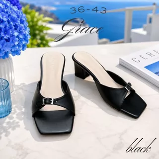 GRACE *PM*รุ่นbelt 2.5 นิ้ว เสริมยางกันลื่น รองเท้าแตะส้นสูง รองเท้าแฟชั่น ไซส์ 36-43
