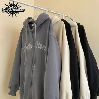 แจ็คเก็ตมีฮู้ด ใส่ได้5สไตล์! เสื้อกันหนาวผู้ชาย-ผู้หญิง ลายสปอร์ตมีซิป ราคาโรงงาน สุดคุ้ม