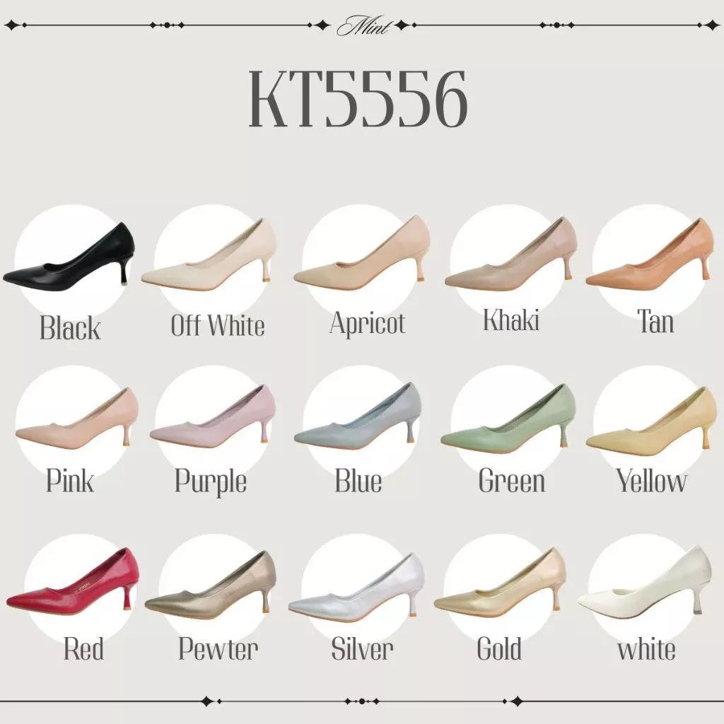 สินค้าพร้อมส่ง KT5556 (1) รองเท้าส้นสูง รองเท้าคัทชูปลายแหลม ส้นแหลมสูง 2นิ้ว Kitepretty