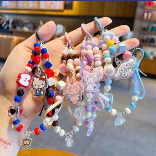[พร้อมส่งจากไทย]ที่ห้อยโทรศัพท์ สายคล้องมือถือลูกปัด สายคล้องกระเป๋าตุ๊กตาน่ารัก by bonbon cuteshop