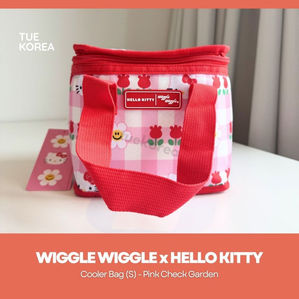 Wiggle Wiggle x Hello Kitty Cooler Bag S - Pink Check Garden