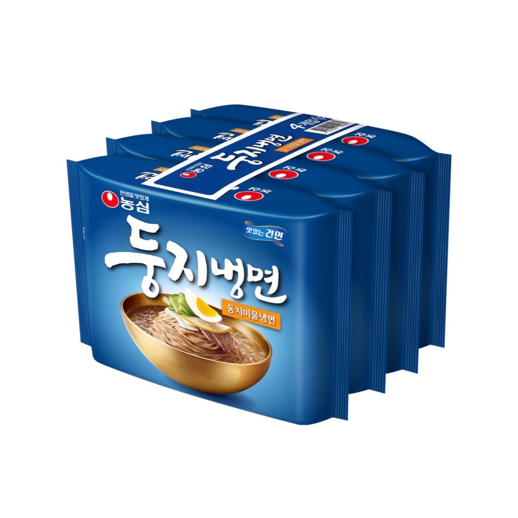 [ของแท้] 둥지물냉면 Nongshim Cold Noodle (บะหมี่เย็นกึ่งสำเร็จรูป) 162g*4