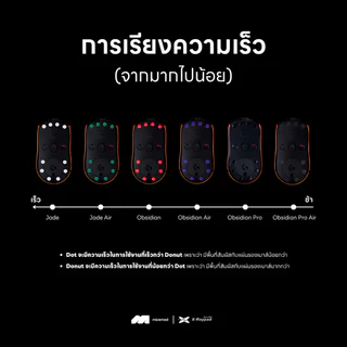 เมาส์ฟีท X-raypad Obsidian / Jade แบบ Universal Dots (สามารถใช้งานได้กับเมาส์ทุกรุ่น)