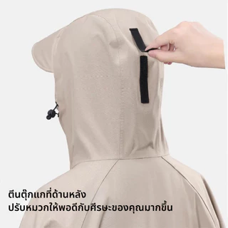 starsea เสื้อกันฝน/ผ้าคลุมกันฝนแขนยาวสำหรับ unisex ดีไซน์แบบยาวและหนา เหมาะสำหรับจักรยานไฟฟ้า รถจักรยานยนต์ และฝนตกหนัก