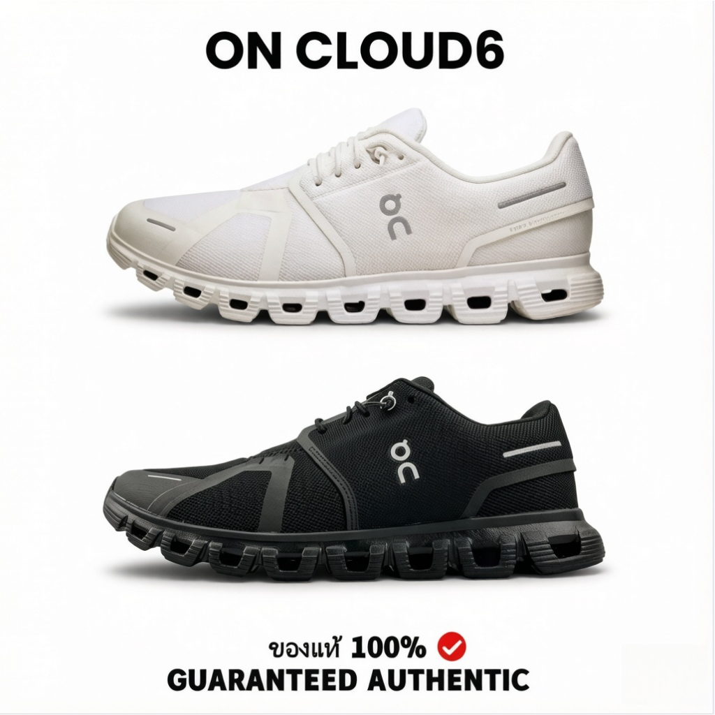 Spot！✅ On Running รองเท้าวิ่ง On Cloud 6 รองเท้าลำลองทรงเตี้ย Unisex3MF10071200/3MF10071043