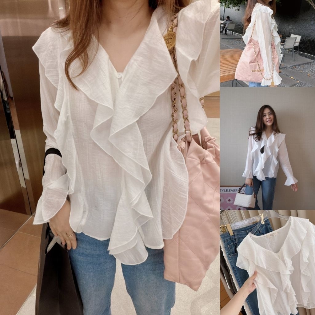 Cloudkiss top  เสื้อโทนสีละมุนที่ใส่แล้วดูแพงแบบไม่พยายาม เนื้อผ้าเบาสบายพริ้วกำลังดี