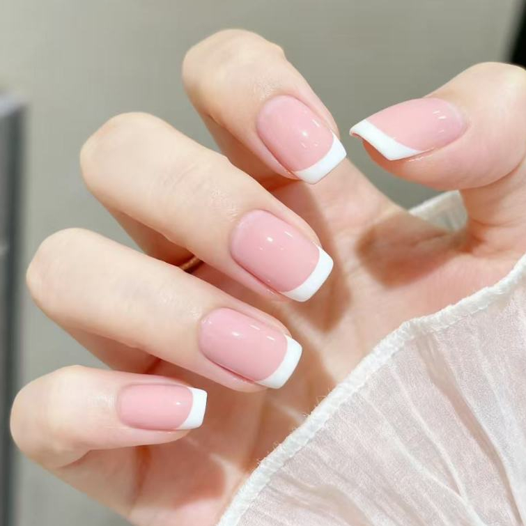 CTT[มาใหม่]🎁พร้อมส่ง เล็บปลอมสีเจล24ชิ้น เล็บปลอมสำเร็จรูป ใหม่เล็บปลอมกันน้ำ 24 ชิ้น