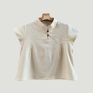 เสื้อคอจีนผ้าฝ้ายเกล็ดเต่า เนื้อนุ่มมือสีไม่ตกไม่หด ทรงเอกระดุมไม้ใส่งานได้จริง สวมใส่ง่ายๆสบายๆได้ทุกวัย