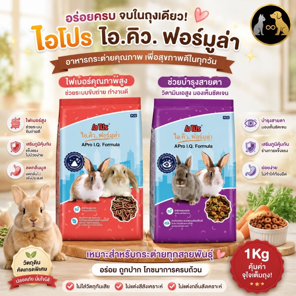 [4 ถุง] อาหารลูกสุนัข เอโปร ไอ.คิว.ฟอร์มูล่า ขนาด 1 kg