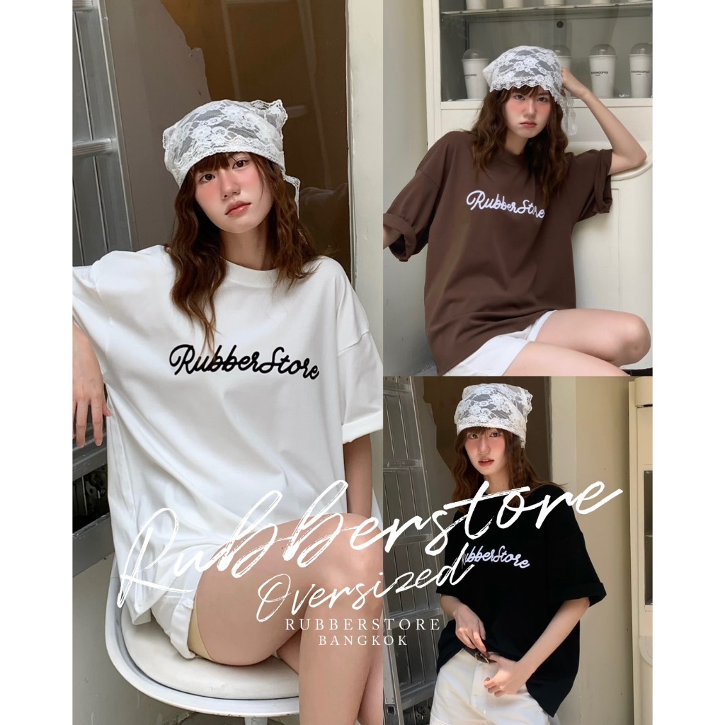 Rubberstore - Rubberstore Oversized tee เสื้อยืดคอกลม โอเวอร์ไซน์
