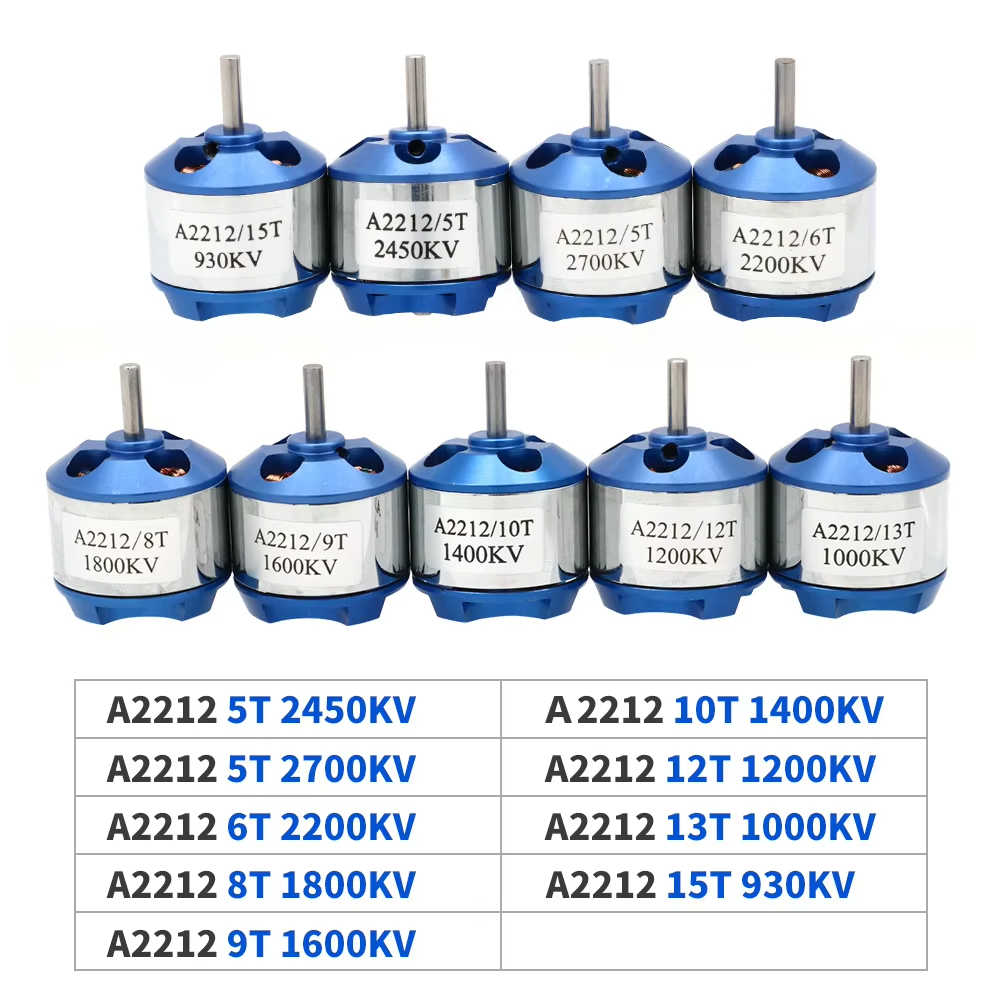 A2212 มอเตอร์ไร้แปรง ของแท้ เลือก KV 930-2700KV สำหรับ RC เครื่องบิน โดรน แรงบิดสูง ทนทาน
